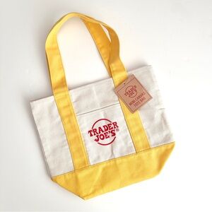 NWT Trader Joe’s Mini Canvas Tote - Yellow
